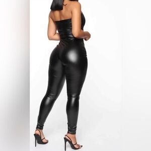 BUENOS AIRES PU JUMPSUIT BLACK
